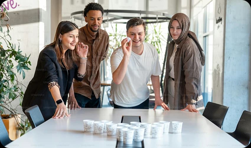 Our team in conference room